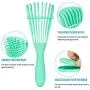 Emoly Detangling Brush for Natural Hair-Detangler for America 3a to 4c Kinky Wavy, Curly, Coily Hair, Detangle Easily with Wet/Dry (Green)