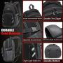 Backpack Bookbag for School College Student Business Travel with USB Charging Port Fit Laptop Up to 15.6 Inch Luggage Chest Straps Night Light Reflective (Black)