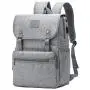 HFSX Backpack Bookbags Laptop Backpack for Women Men Vintage Backpack College Backpack Travel Bookbag Laptop Bookbags with USB Charging Port Gray Backpacks Fits 15.6 inch Notebook