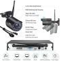 ZOSI 1080P Wireless Security Camera System, H.265+ 8 Channel 2MP CCTV NVR Recorder with Hard Drive 1TB and 4pcs 1080P Auto Match WiFi IP Camera Outdoor Indoor,Night Vision,Motion Alert, Remote Access