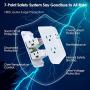 USB Wall Charger, Surge Protector, 5 Outlet Extender with 4 USB Charging Ports ( 1 USB C Outlet, 4.5A Total) 3-Sided 1800J Power Strip Multi Plug Outlets Wall Adapter Spaced for Home Travel Office