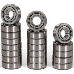 20 PCS R4-ZZ Bearings (1/4 x 5/8 x 10/51 inch) Double Rubber sealed Deep Groove Ball Bearing, High Speed and Fits RC Cars and Other Electronic Appliances