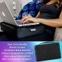 DefenderShield DefenderPad Laptop Radiation Heat Shield (Black) and DefenderPad Accessory Pillow Bundle – EMF and 5G Blocker- EMF Notebook Computer Lap Pad/Lapdesk Compatible 17” laptops