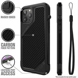 Vibe Series Case Designed for iPhone 12 Pro Max, Patented Rotating Mute Switch, 10ft Drop Proof, Compatible with MagSafe, Crux Accessories Attachment System, by Catalyst - Stealth Black