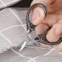 BIHRTC Small Scissors Embroidery Scissors Stainless Steel Sharp Tip Scissors Craft Shears Scissors for Cutting Paper Needlework Craft Threading Needlework Handcraft Gun Black Scissors