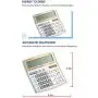 Electronic Desktop Calculator with 12-digit Large Display, Solar and Button Dattery Dual Power Standard 12-Digit Big Display Handheld Function Desktop Calculator (White Gold)