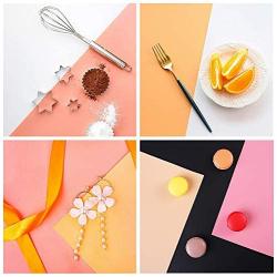 Meking 20x39 Inch PVC Backdrop for Cosmetic, Food, Jewelry Photography Studio Photo Waterproof Background, Matte 5 Color Set - White+Black+Gray+Pink+Orange