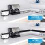 Updated 94'' J Channel Cable Raceway - Desk Cord Organizer - Computer Cable Management Under Desk with 196'' Mounting Tape - 6 Count Desk Cable Tray for Office, Home (6X 15.7 Each, Medium, Black) Updated 94'' J Channel Cable Raceway - Desk Cord Organizer - Computer Cable Management Under Desk with 196'' Mounting Tape - 6 Count Desk Cable Tray for Office, Home (6X 15.7 Each, Medium, Black)