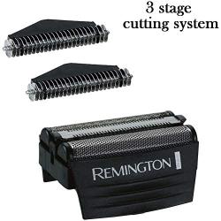 Remington Shaver Screens and Cutters Replacement Heads (SPF300) + Double Ended Shaver Brush + HeroFiber Cleaning Cloth Compatible with Remington F4900, F5800, F7800, F7805 Electric Razor for Men