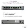 NETGEAR 8-Port Gigabit Ethernet Plus Switch (GS108Ev3) - Desktop, and ProSAFE Limited Lifetime Protection