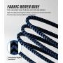 DANTENG Mfi Certified Nylon Braided 3Pack 10FT Lightning Cable Fast Charging Syncing Long Cord Compatible iPhone 12/11Pro Max/11/XR/X/8/7/6/5 and More - 2021 Upgraded