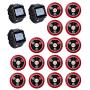 Retekess T128 Restaurant Pager System,Waiter Customer Calling System, User-Defined Watch Pagers,3 PC Watch Receiver,15 PCS 4-Key Call Button for Clinic