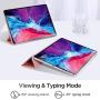 ESR Rebound Magnetic Smart Case for iPad Pro 12.9'' 2020/2018, Convenient Magnetic Attachment [Supports Pencil Pairing & Charging] Smart Case Cover, Auto Sleep/Wake Trifold Stand Case - Rose Gold