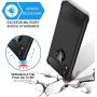iPhone XR Case with Card Holder and[Screen Protector Tempered Glass x2Pcs] SUPBEC Protective Ultra-Thin-Slim Cover with Silicone TPU Shockproof Rubber Wallet Case for iPhoneXR 6.1''-Black