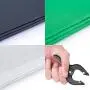 Neewer Photo Studio 8.5 X 10 feet/2.6 X 3 Meters Backdrop Stand Background Support System with 6 X 9 feet/1.8 X 2.8 Meters Fabric Backdrop (White, Black, Green) for Portrait Product Video Shooting