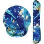 HAOCOO Keyboard Wrist Rest and Ergonomic Mouse Pad Wrist Support Set with Non-Slip Backing Memory Form-Filled, Easy-Typing and Pain Relief for Gaming Office Computer Laptop (Blue&Gold Marble) HAOCOO Keyboard Wrist Rest and Ergonomic Mouse Pad Wrist Support Set with Non-Slip Backing Memory Form-Filled, Easy-Typing and Pain Relief for Gaming Office Computer Laptop (Blue&Gold Marble)