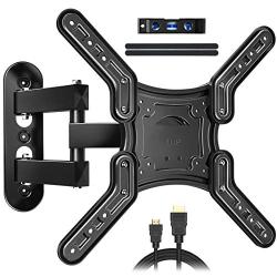 JUSTSTONE Full Motion TV Wall Mount for Most 26-60 Inch LED, LCD TVs, Tilt TV Bracket with Swivel Articulating Arms, up to VESA 400x400mm and 88 lbs, Easy Center Design TV Mounts