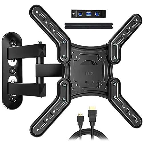 JUSTSTONE Full Motion TV Wall Mount for Most 26-60 Inch LED, LCD TVs, Tilt TV Bracket with Swivel Articulating Arms, up to VESA 400x400mm and 88 lbs, Easy Center Design TV Mounts