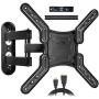 JUSTSTONE Full Motion TV Wall Mount for Most 26-60 Inch LED, LCD TVs, Tilt TV Bracket with Swivel Articulating Arms, up to VESA 400x400mm and 88 lbs, Easy Center Design TV Mounts