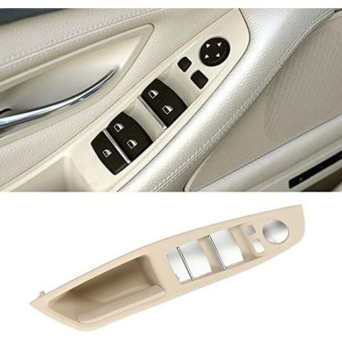 Jaronx Driver Side Door Handle for BMW 5 Series,Window Switch Armrest Panel Left Front Door Armrest Pull Handle for BMW F10/F11 520 523 525 528 530 535 (2010-2016) (Off-White/LCCX Color)
