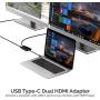 Sabrent USB Type-C Dual HDMI Adapter [Supports Up to Two 4K 30Hz Monitors, Compatible with Windows Systems Only] (DA-UCDH)