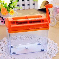 Mini Hand Shredder SENREAL Portable Paper Shredder A6 Manual Shredder Documents Paper Cutting Tool Home Office Desktop Stationery-Orange