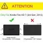 Fintie Folio Case for Kindle Fire HD 7'' (2013 Old Model) - Slim Fit Folio Case with Auto Sleep/Wake Feature (Will only fit Amazon Kindle Fire HD 7, Previous Generation - 3rd), Black