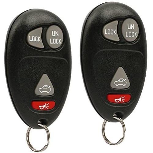 Key Fob Keyless Entry Remote fits Buick Century Regal Rendezvous/Oldsmobile Intrigue/Pontiac Aztek Grand Prix 2001 2002 2003 2004 2005 2006 2007 (L2C0007T), Set of 2