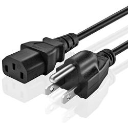 TNP Universal Power Cord (1 Feet) - NEMA 5-15P to IEC320C13 Power Cable Wire Connector Socket Plug Jack - Black