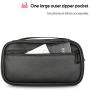ProCase Travel Electronics Cable Organizer Bag, Double Layer Thicken Portable Gadget Accessories Multifunction Carrying Case Pouch for Cords USB SD Memory Cards Earphones Power Bank Hard Drive –Black