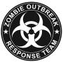 SecurePro Products - 6 Pack of Black & White Premium Quality Zombie Outbreak Response Team 3M Vinyl Decal Stickers - 4 Inches Round