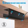 Yecaye 2 Pack Cable Management Tray, 31.5in Organizer Cable Tray for Cords Wires Power Bricks, Under Desk Cable Management Cable Tray, Wire Tray for Office, Home, L15.7in W3.9in H3.5in, Black