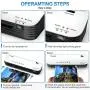 Laminator, Toyuugo A4 Laminator Machine, 4 in 1 Thermal Laminator for Home Office School Use, 9 inches Max Width, Quick Warm-Up, Paper Trimmer, Corner Rounder (15 Laminating Pouches)