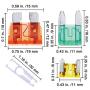 272pcs - Car Blade Fuses Assortment Kit, Automotive Fuses - Standard & Mini & Low Profile Mini (2A/ 5A/ 10A/ 15A/ 20A/ 25A/ 30A/ 35A), Car Boat Truck SUV Automotive Replacement Fuses