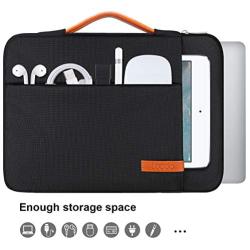 Lacdo 360° Protective 11 Inch Chromebook Case Handle Laptop Sleeve for 11.6 inch Samsung HP Stream / Acer Chromebook R 11 / ASUS C202 / MacBook Air 11.6 inch, Surface Pro X 7 6, C330 2-in-1 Bag, Black