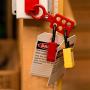 Zing Green Products 7127 RecycLockout Lockout Tagout Hasp, 1 Inch Recycled Aluminum, 1'' Inside Jaw Diameter, Red