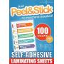 100-Pack Self-Adhesive Laminating Sheets by Office Square, Self-Seal, No Machine Needed, Letter Size, 4 Mil Thick