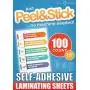 100-Pack Self-Adhesive Laminating Sheets by Office Square, Self-Seal, No Machine Needed, Letter Size, 4 Mil Thick