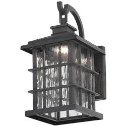 Home Decorators Collection Summit Ridge Collection Zinc Outdoor Integrated LED Dusk-to-Dawn Medium Wall Lantern