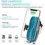 Wireless Car Charger, 10W Auto-Clamping Qi Fast Charging Car Mount Charger Air Vent Phone Holder for iPhone 12/12 Pro/SE/11/11 Pro/11 Pro Max/XS Max, Galaxy S20/S20 Plus/Note10, All Smartphone