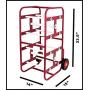 AdirPro Transportable Multiple Axle Cable Caddy - Multi-Spool Wire Rack Dispenser - Easy Use Cable Holder & Distribution - for Workplace Efficiency