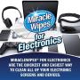 MiracleWipes for Electronics Cleaning - Screen Wipes Designed for TV, Phones, Monitors and More - (30 Count)