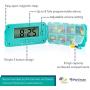 TabTime Super 8 Electronic Pill Dispenser Medication Alarm - 8 Audio Visual Reminders - 2 Volume Settings - 8 Dispensers for 6 Caps Each - Designed for Parkinson’s - Pill Box with Alarm