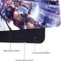 Bimor Extended Gaming Mouse Mat/Pad - Large, Wide (Long) Custom Professional Mousepad, Stitched Edges, Ideal for Desk Cover, Computer Keyboard, PC and Laptop (90x40 dvtianshigirl)
