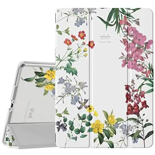 Dadanism iPad 8th Generation Case 2020/iPad 7th Generation Case 2019, [Shock Absorption] Ultra Slim Lightweight Trifold Stand Smart Cover for iPad 10.2 inch 2020/2019 Release Tablet,Fairy Flowers