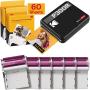 KODAK Mini 3 Square Retro Portable Printer - Social Media Photo Instant Printer – Premium App iOS & Android Compatible – Wireless Connection – 3x3inch Photo - 4PASS Technology - 60 Sheet Bundle Black