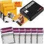 KODAK Mini 3 Square Retro Portable Printer - Social Media Photo Instant Printer – Premium App iOS & Android Compatible – Wireless Connection – 3x3inch Photo - 4PASS Technology - 60 Sheet Bundle Black