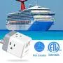 Multi Plug Outlet, Outlet expanders, POWSAV USB Wall Charger with 3 USB Ports(Smart 3.0A Total) and 3-Outlet Extender with 3 Way Splitter, No Surge Protector for Cruise Ship, Home, Office, ETL Listed