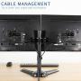 VIVO Freestanding Full Motion Aluminum Dual VESA Monitor Desk Stand with Articulating Double Center Arm Joints, Fits 17 to 32 inch Screens (STAND-V102Z)
