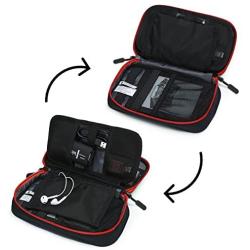 BAGSMART Electronic Organizer Travel Cable Organizer Bag Portable Electronic Accessories Bag for Cable, USB, Black